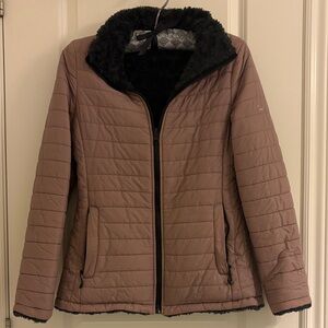 Women's Mauve Quilted Puffer Jacket